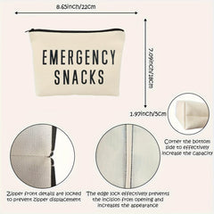 Letter Print Zipper Pouch Makeup Bag Toiletry Bag