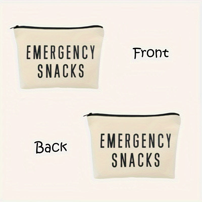 Letter Print Zipper Pouch Makeup Bag Toiletry Bag