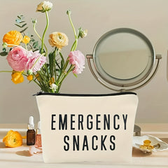 Letter Print Zipper Pouch Makeup Bag Toiletry Bag