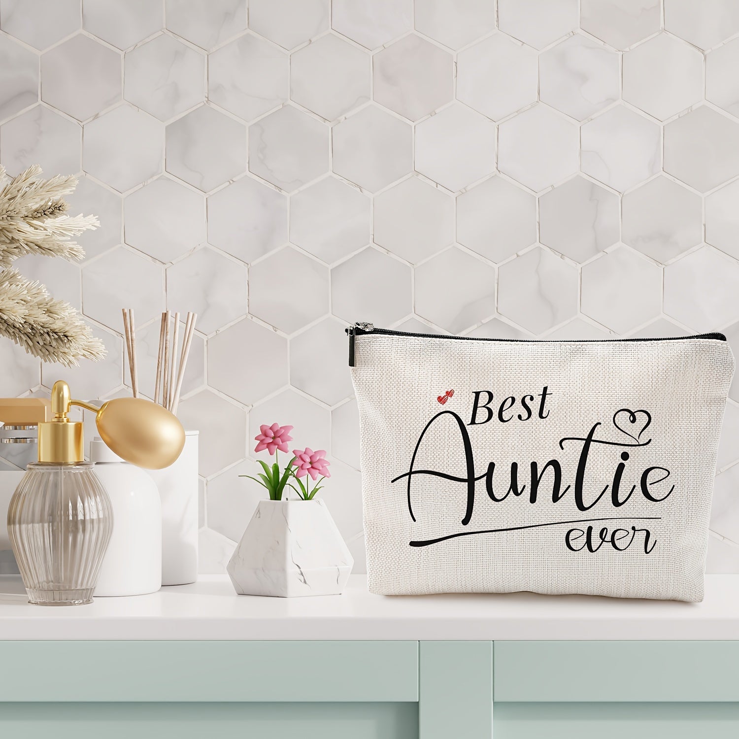 Linen Toiletry Bag Women Cosmetic Bag Birthday Niece From Auntie Nephew