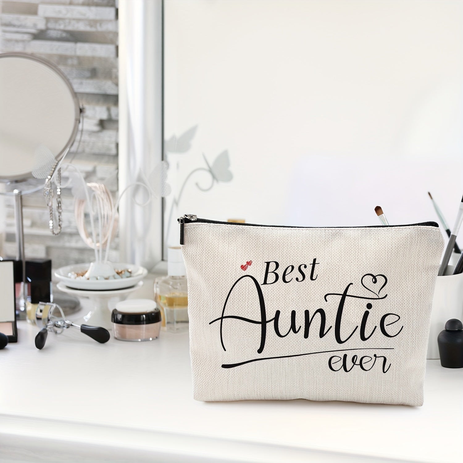 Linen Toiletry Bag Women Cosmetic Bag Birthday Niece From Auntie Nephew