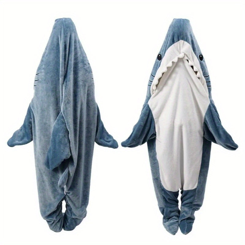 Cartoon Shark Sleeping Bag Warm Blanket for Home & Outdoor Use
