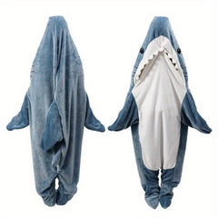 Cartoon Shark Sleeping Bag Warm Blanket for Home & Outdoor Use