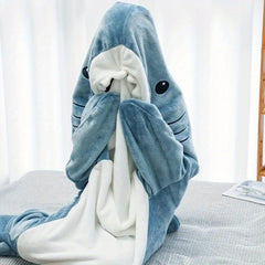 Cartoon Shark Sleeping Bag Warm Blanket for Home & Outdoor Use