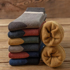 Men's Block Crew Socks Breathable Comfy Casual Unisex Socks - All Seasons