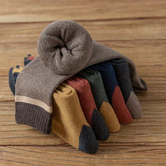 Men's Block Crew Socks Breathable Comfy Casual Unisex Socks - All Seasons