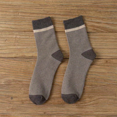 Men's Block Crew Socks Breathable Comfy Casual Unisex Socks - All Seasons