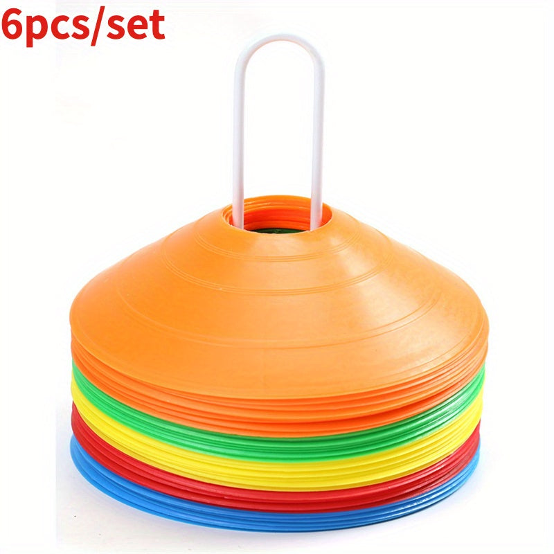 6pcs Soccer Training Cones Set Agility Marker Discs