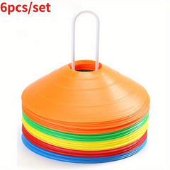 6pcs Soccer Training Cones Set Agility Marker Discs
