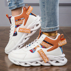 Women's Letter Graphic Athletic Sneakers Flying Woven Running Shoes
