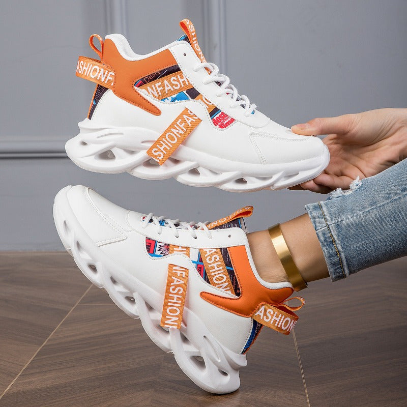 Women's Letter Graphic Athletic Sneakers Flying Woven Running Shoes