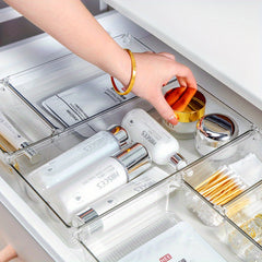 25pcs Transparent Compartment Boxes for Desktop Drawer Organization
