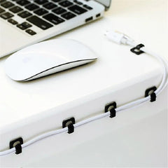18Pcs Desk USB Organizer Holder Self adhesive Cable Clip Cord Holder