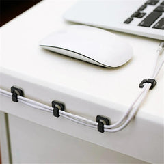 18Pcs Desk USB Organizer Holder Self adhesive Cable Clip Cord Holder