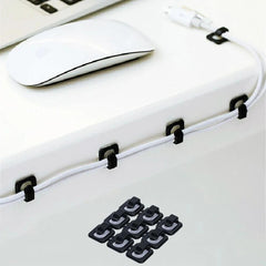 18Pcs Desk USB Organizer Holder Self adhesive Cable Clip Cord Holder