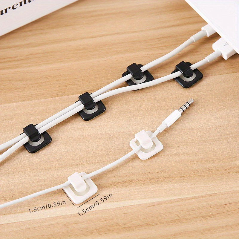 18Pcs Desk USB Organizer Holder Self adhesive Cable Clip Cord Holder