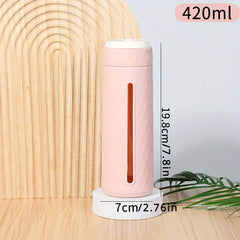 Double Wall Glass Cup Holder, Insulated & Drop Resistant Water Cup