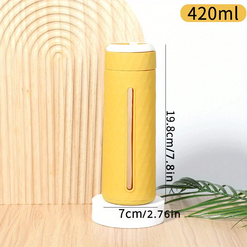 Double Wall Glass Cup Holder, Insulated & Drop Resistant Water Cup
