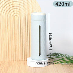 Double Wall Glass Cup Holder, Insulated & Drop Resistant Water Cup
