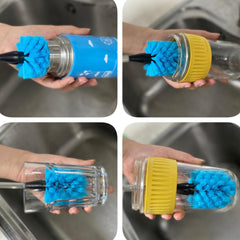 3pcs Cup Brush Set for Easy Cleaning Coffee Mugs Tumblers and Flask Lids