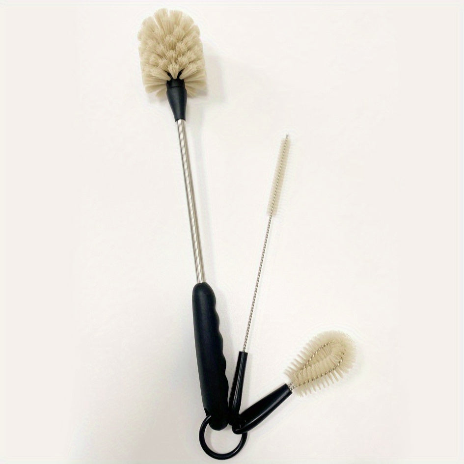 3pcs Cup Brush Set for Easy Cleaning Coffee Mugs Tumblers and Flask Lids
