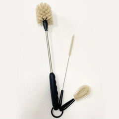 3pcs Cup Brush Set for Easy Cleaning Coffee Mugs Tumblers and Flask Lids