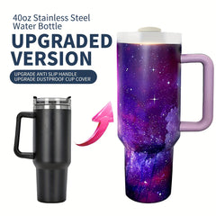 40oz Insulated Water Cup Tumbler Flag Pattern Stainless Steel Travel Cup