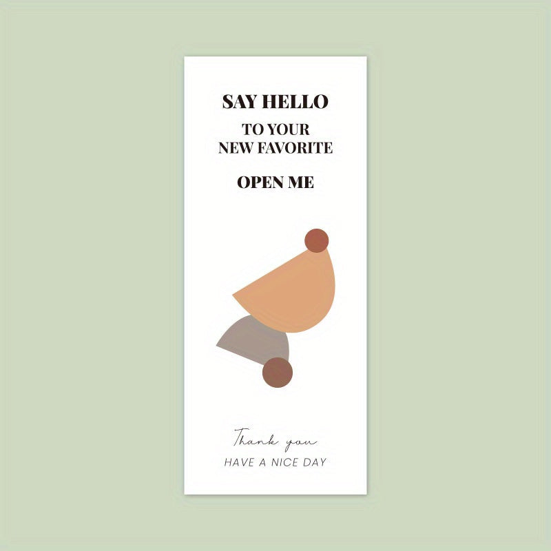 50pcs Thank You Order Stickers Rectangle Labels Decorative Baking