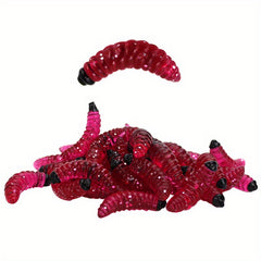 50pcs Mini Maggot Bionic Soft Worm Fishing Lure Accessories