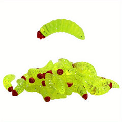 50pcs Mini Maggot Bionic Soft Worm Fishing Lure Accessories