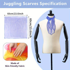 6pcs Dance Scarves Square Scarves Performance Supplies
