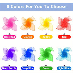 6pcs Dance Scarves Square Scarves Performance Supplies