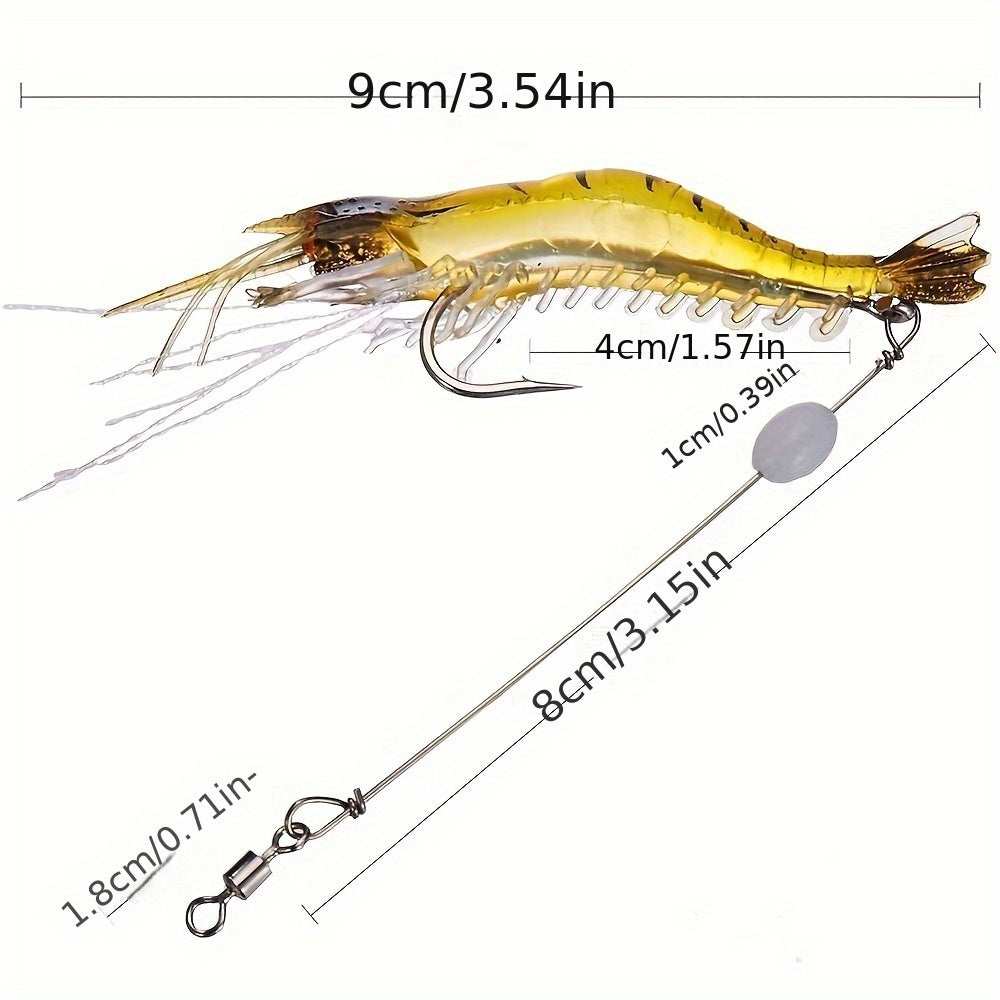 2.76in Bionic Soft Shrimp Lure - Ideal Prawn Fishing Tackle