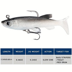 5pcs Soft Jig Silicone Fishing Lures for Bass Fishing