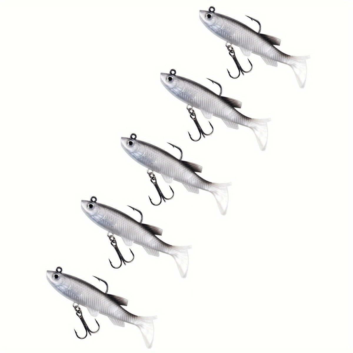 5pcs Soft Jig Silicone Fishing Lures for Bass Fishing