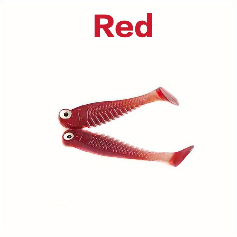 10pcs Fishing Soft Lures Bionic Paddle Tail Swimbaits 1.97inch