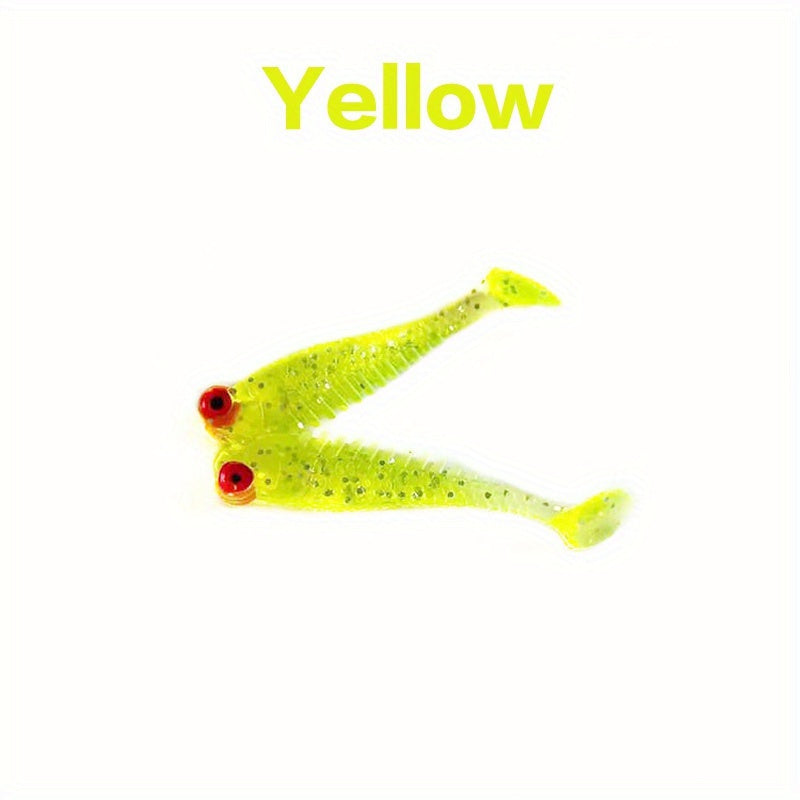 10pcs Fishing Soft Lures Bionic Paddle Tail Swimbaits 1.97inch