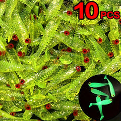 10pcs Fishing Soft Lures Bionic Paddle Tail Swimbaits 1.97inch