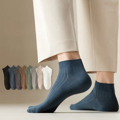 Men's Solid Liner Anklets Socks Soft Breathable Sweat Absorbent