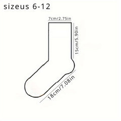 5 Pairs Men's Solid Crew Socks Comfy Casual Unisex Outdoor All Seasons