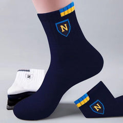 Men's Pattern Crew Socks - Breathable Comfy Casual Unisex Socks