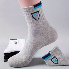 Men's Pattern Crew Socks - Breathable Comfy Casual Unisex Socks