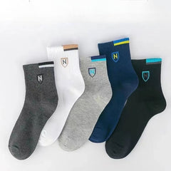 Men's Pattern Crew Socks - Breathable Comfy Casual Unisex Socks
