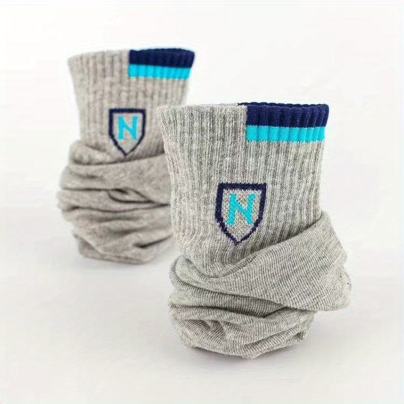 Men's Pattern Crew Socks - Breathable Comfy Casual Unisex Socks