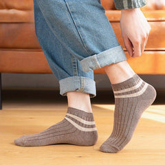 Men's Striped Crew Socks Breathable Casual Unisex Socks All Seasons