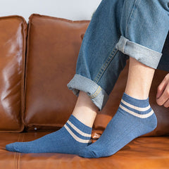 Men's Striped Crew Socks Breathable Casual Unisex Socks All Seasons