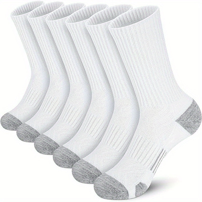 Men's Mid Crew Sport Socks - Breathable Sweat-Absorbing Comfort