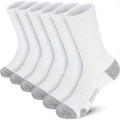 Men's Mid Crew Sport Socks - Breathable Sweat-Absorbing Comfort