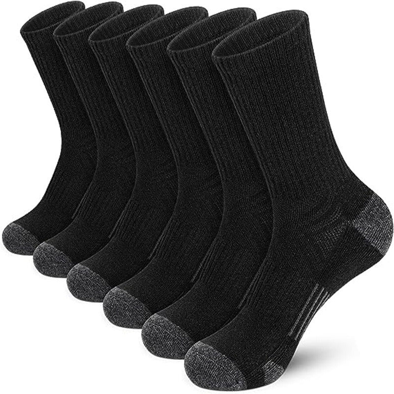 Men's Mid Crew Sport Socks - Breathable Sweat-Absorbing Comfort