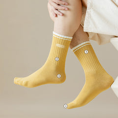 5 Pairs Men's Crew Socks Breathable Comfy Casual Unisex Outdoor All Seasons